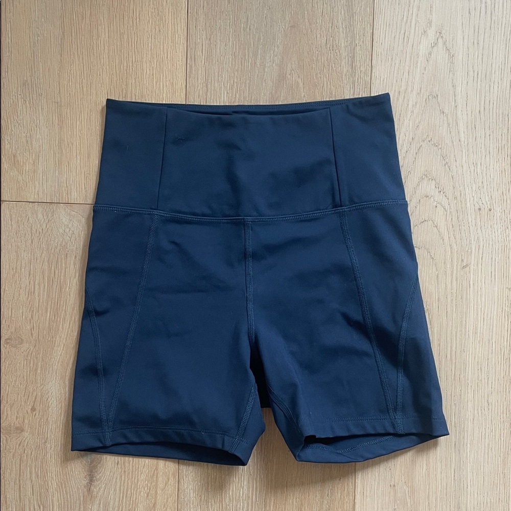 Girlfriend Collective Dark Blue Bike Shorts